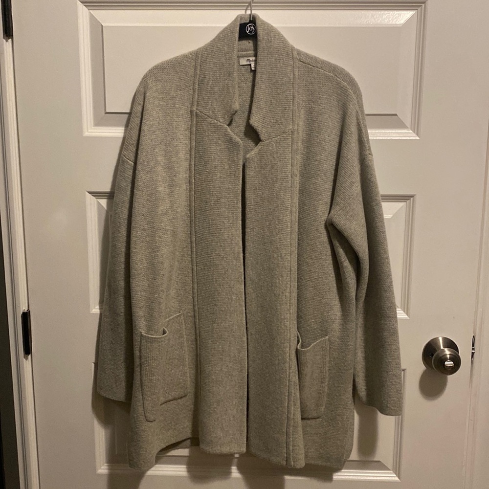 Madewell Sweater Blazer in a heather gray